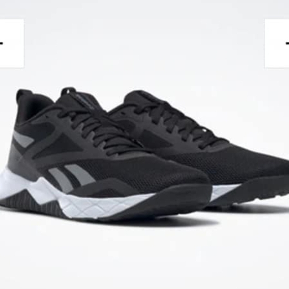 Reebok Black and White Running Shoes